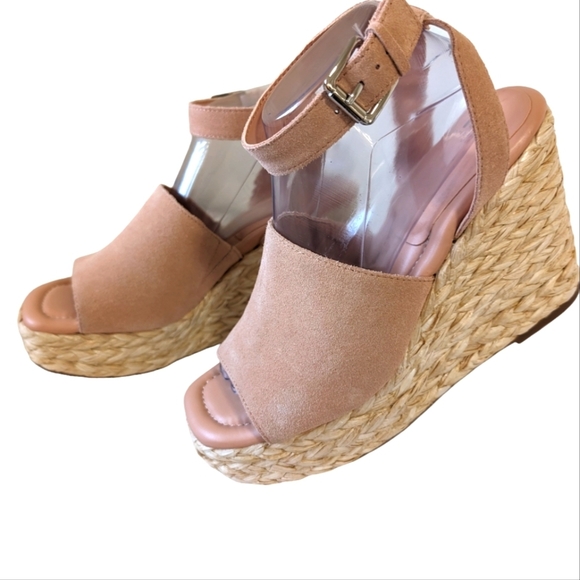 Nelly Ankle Strap Wedge Sandal in Light Natural ...Size 9.5 - Picture 4 of 11